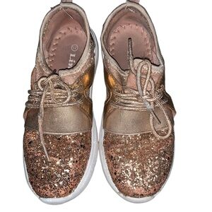 Pink glitter kids shoes size 12